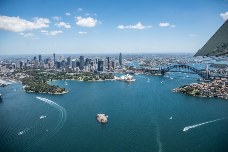 Aerial View of the Sydney Harbor