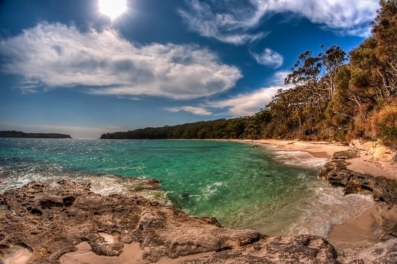 Beach on Jervis Bay at noon