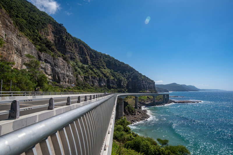 Pacific Highway along the coast in Australia