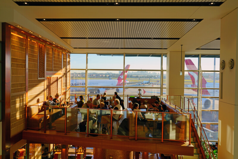 View of the Qantas International First Class Lounge at the Sydney Kingsford Smith airport (SYD). 