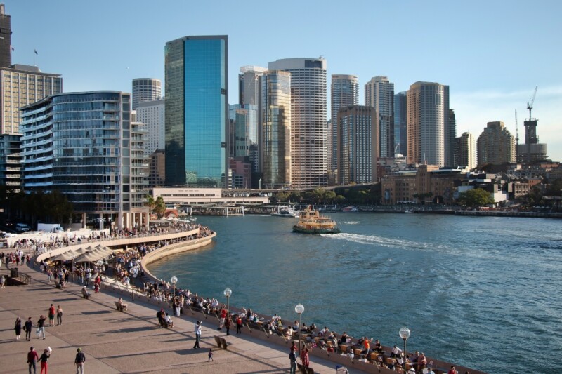 How difficult is it to get a job in Sydney? 1 Tourists and locals walking along the Sydney harbour in Sydney, Australia