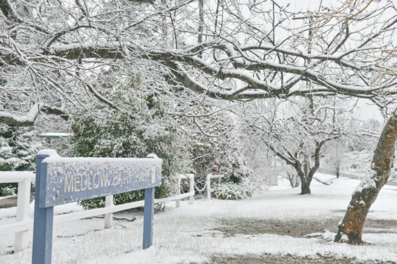 Average snowfall in Blue Mountain