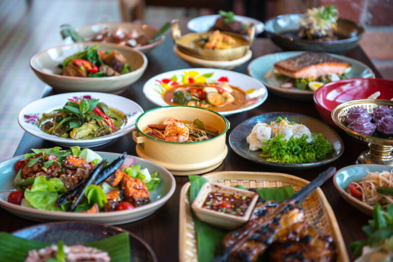 Feast of thai food