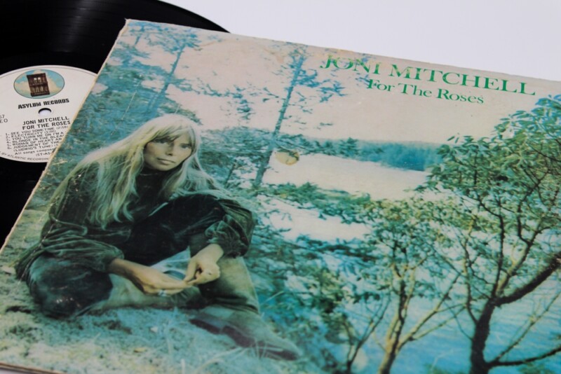 Joni Mitchell music album on vinyl