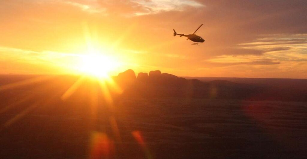 Kata Tjuta with helicopter during sunset tour