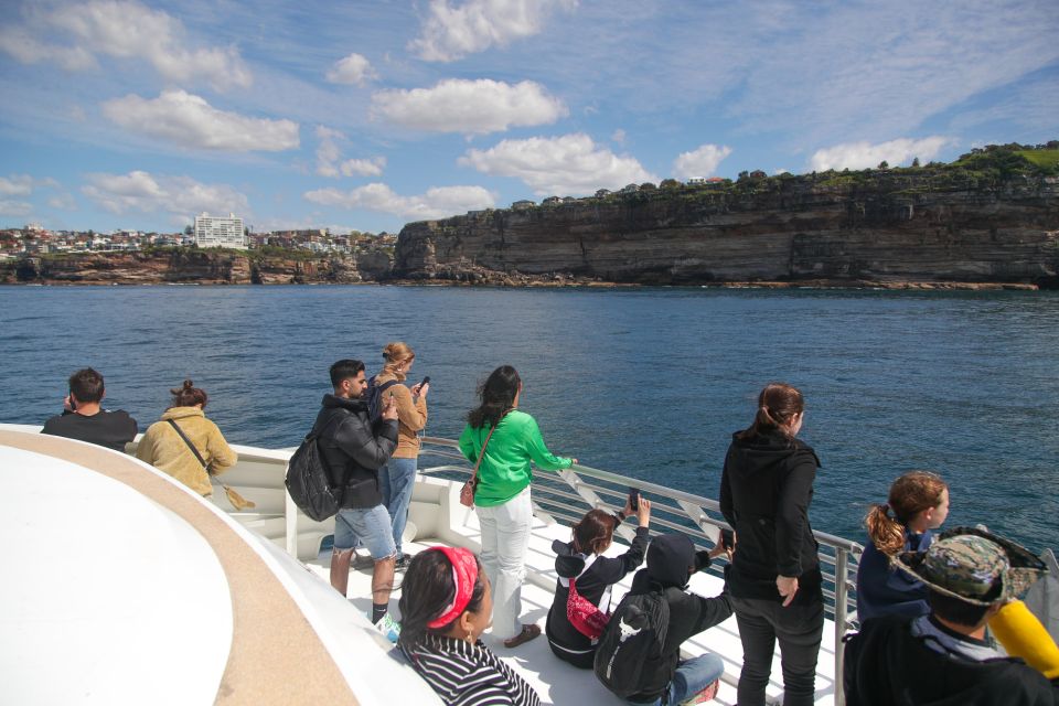 Tourists taking photos at the deck