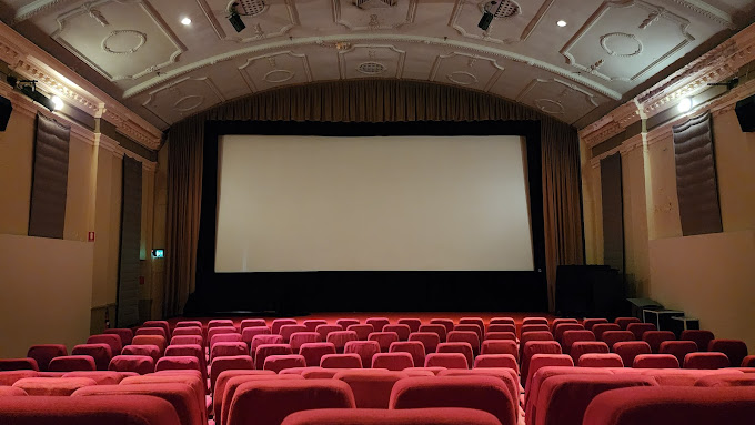 Empty cinema with red seats at Chauvel Cinema