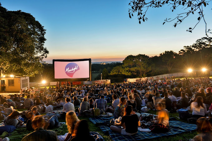 Revelers at Moonlight Cinema Sydney