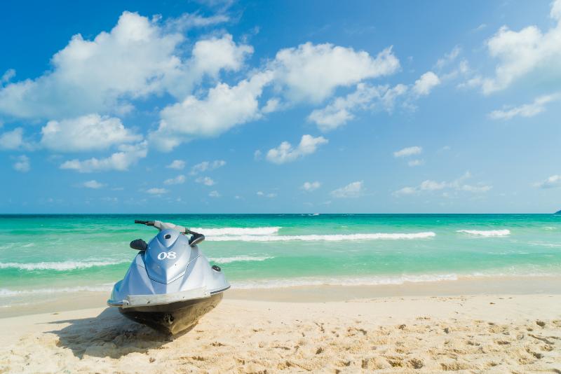 Jetski on the beach