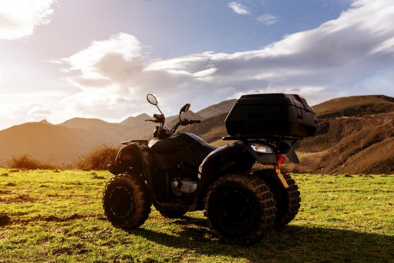 Quad bike parked