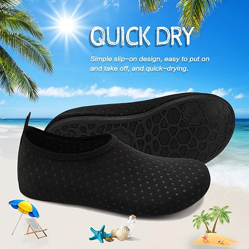 ANLUKE Water Shoes Barefoot Aqua Yoga Socks Quick-Dry Beach Swim Surf Shoes for Women Men