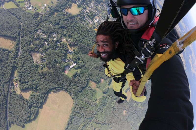Tandem skydiving instructor