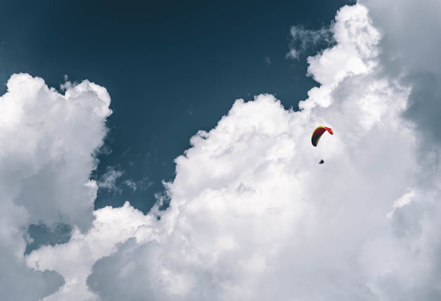 Windy weather during skydiving