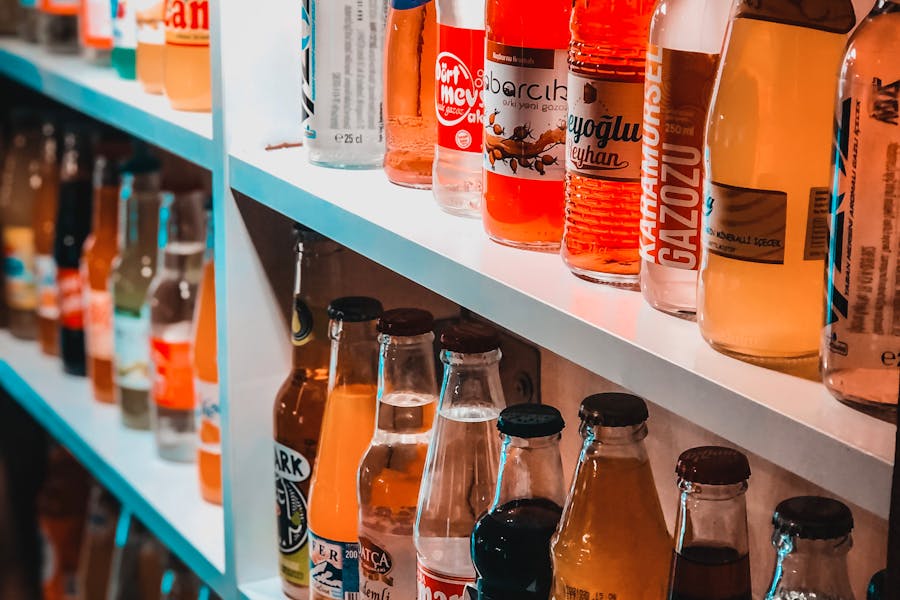 Assorted Wine Coolers on a Rack