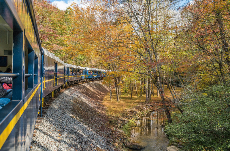 How long is the Blue Ridge Scenic Railway ride? 2
