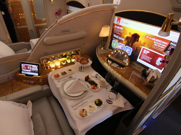 How much is 1st class on Emirates? 1