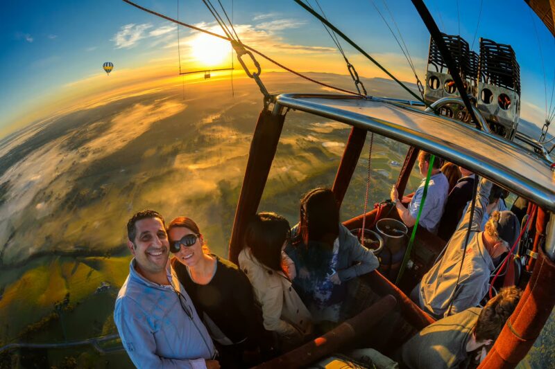 cost of a hot air balloon ride for two in the Blue Mountains